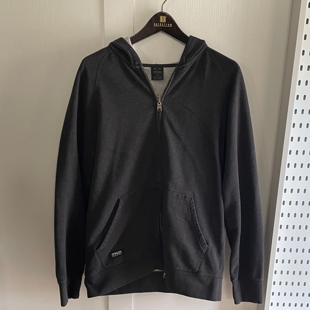 Oakley Black/Grey Factory Pilot Zip Up Sweater